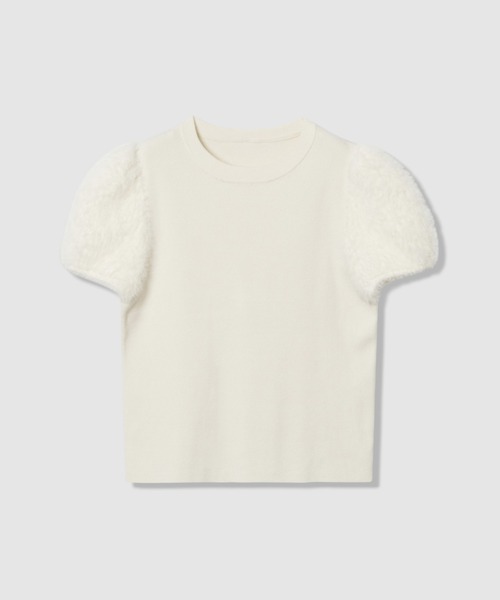 WEB限定【LOULOU WILLOUGHBY】フェザースリーブプルオーバー（ニット