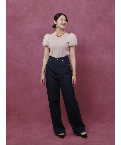 WEB限定【LOULOU WILLOUGHBY】フェザースリーブプルオーバー（ニット