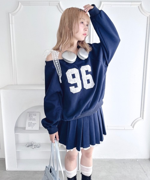 Loueme(ルエム)の「【上下2点セット】レースナンバリングスウェットセットアップ(セットアップ・レディース・グレー/ネイビー・FREE)」の16枚目の写真
