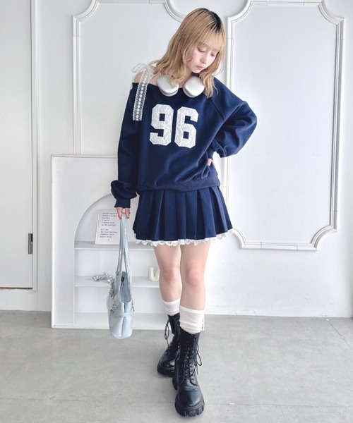 Loueme(ルエム)の「【上下2点セット】レースナンバリングスウェットセットアップ(セットアップ・レディース・グレー/ネイビー・FREE)」の21枚目の写真
