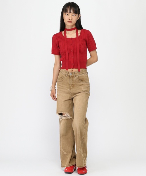 3.3 Field Trip （3.3フィールドトリップ）の「3.3 Field Trip／カラー加工デニム（デニムパンツ・レディース・キャメル・FREE）」の8枚目の写真