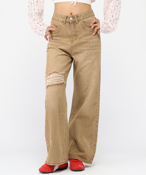 3.3 Field Trip （3.3フィールドトリップ）の「3.3 Field Trip／カラー加工デニム（デニムパンツ・レディース・キャメル・FREE）」の3枚目の写真