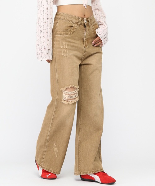 3.3 Field Trip （3.3フィールドトリップ）の「3.3 Field Trip／カラー加工デニム（デニムパンツ・レディース・キャメル・FREE）」の2枚目の写真