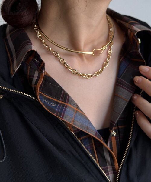 DouDou（ドゥドゥ）の「フックチョーカー（ネックレス・レディース・ゴールド/シルバー・FREE）」の4枚目の写真