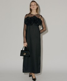 LE'RURE（リルアー）の「Wavy frill bustier stripe dress（ドレス）」