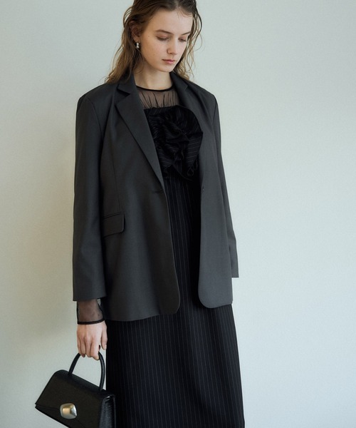 Wavy frill bustier stripe dress（ドレス）｜LE'RURE（リルアー