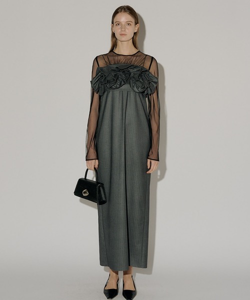 LE’RURE Wavy frill bustier stripe dress Wavy frill bustier stripe dressのドレス|Dorry Doll / LE'RURE