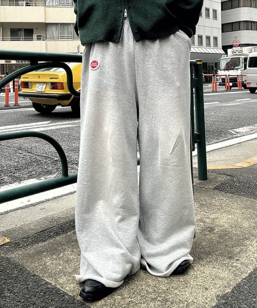 セール】【ユニセックス】ウォッシュドブラスト加工スウェットパンツ