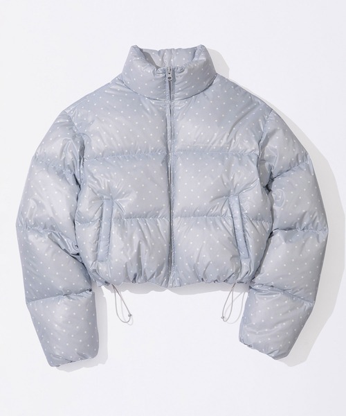 SCULPTOR（スカルプター）の「Polka Cropped Puffer Down（ダウンジャケット/コート・レディース・アイボリー/ライトブルー・MEDIUM/SMALL）」の2枚目の写真