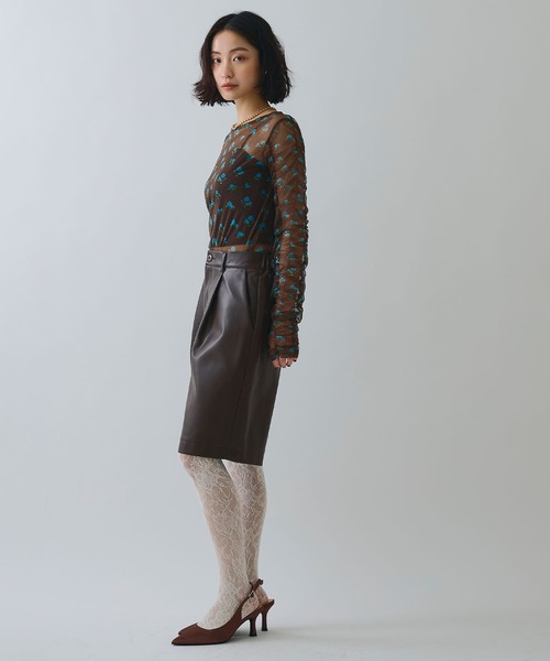 ELLEgirl（エルガール）の「ヴィーガンレザーハーフパンツ（その他パンツ・レディース・ブラック/ブラウン・M/S）」の6枚目の写真