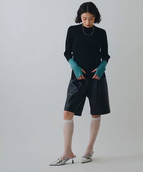 ELLEgirl（エルガール）の「ヴィーガンレザーハーフパンツ（その他パンツ・レディース・ブラック/ブラウン・M/S）」の18枚目の写真