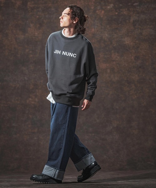 Jih Nunc（ジーヌンク）の「mp14002-11.5ozデニムロールアップ加工ワイドパンツ(JIH-R1136)（デニムパンツ・メンズ・ブルー/ブラック/インディゴブルー・L/M/S）」の6枚目の写真