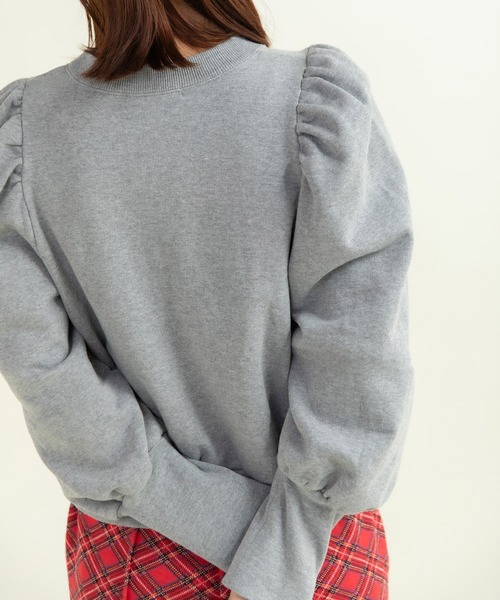 CHILD WOMAN（チャイルドウーマン）の「アメリカンドライ裏毛 ボリューム袖プルオーバー（Tシャツ/カットソー・レディース・ネイビー/グレー/レッド・FREE）」の10枚目の写真