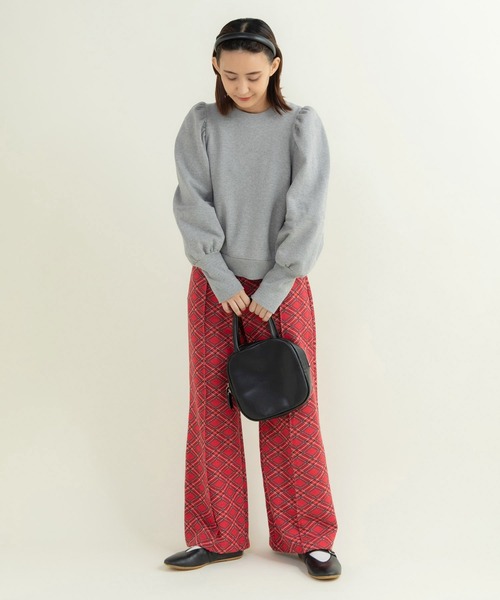 CHILD WOMAN（チャイルドウーマン）の「アメリカンドライ裏毛 ボリューム袖プルオーバー（Tシャツ/カットソー・レディース・ネイビー/グレー/レッド・FREE）」の14枚目の写真