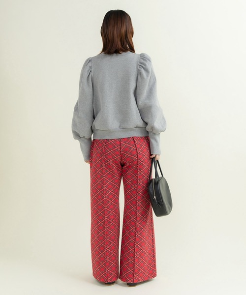 CHILD WOMAN（チャイルドウーマン）の「アメリカンドライ裏毛 ボリューム袖プルオーバー（Tシャツ/カットソー・レディース・ネイビー/グレー/レッド・FREE）」の16枚目の写真