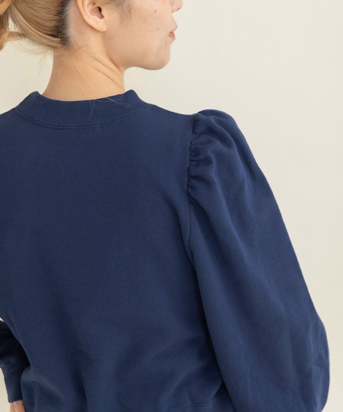 CHILD WOMAN（チャイルドウーマン）の「アメリカンドライ裏毛 ボリューム袖プルオーバー（Tシャツ/カットソー・レディース・ネイビー/グレー/レッド・FREE）」の20枚目の写真