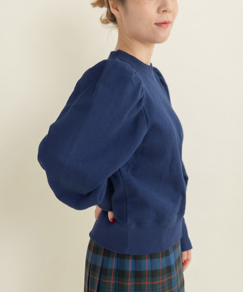 CHILD WOMAN（チャイルドウーマン）の「アメリカンドライ裏毛 ボリューム袖プルオーバー（Tシャツ/カットソー・レディース・ネイビー/グレー/レッド・FREE）」の18枚目の写真