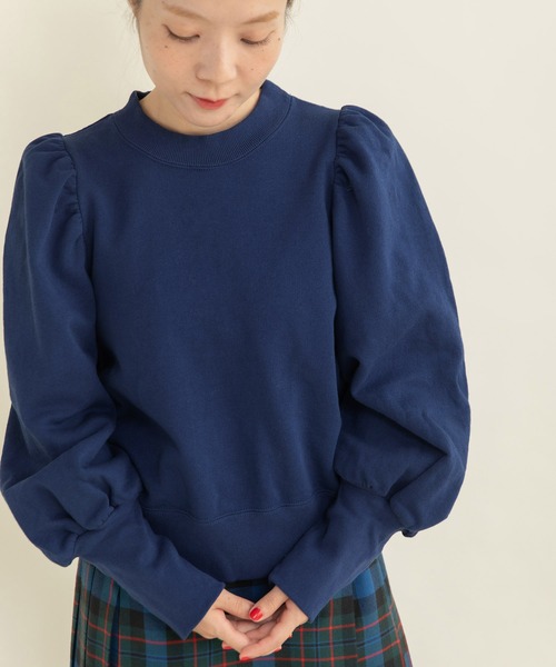 CHILD WOMAN（チャイルドウーマン）の「アメリカンドライ裏毛 ボリューム袖プルオーバー（Tシャツ/カットソー・レディース・ネイビー/グレー/レッド・FREE）」の17枚目の写真