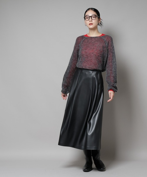 NANO universe(ナノユニバース)の「モヘヤ混天竺シアーニット(ニット/セーター・レディース・チャコール/ピンク/オフホワイト・FREE)」の22枚目の写真