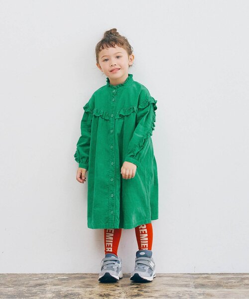 リンク/ジュニア対応】フリルブラウスワンピース（シャツ