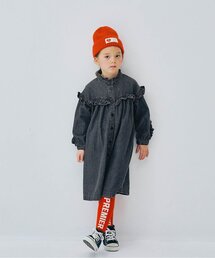 p.premier | 【リンク/ジュニア対応】フリルブラウスワンピース(シャツワンピース)