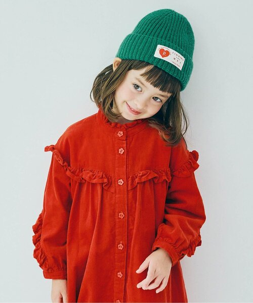 p.premier（ピードットプルミエ）の「【リンク/ジュニア対応】フリルブラウスワンピース（シャツワンピース・キッズ・ブルー/ブラック/レッド/グリーン・80/90/100/110/120/130/140）」の15枚目の写真