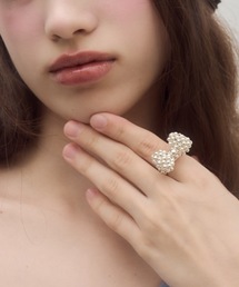 リボンビーズリング/ribbon beads ring