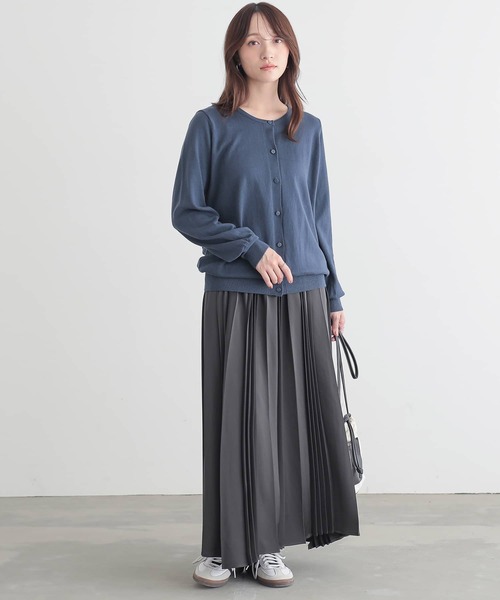 n'OrLABEL（ノアールレーベル）の「『サテンランダムプリーツスカート』（スカート・レディース・カーキ/テラコッタ・FREE）」の9枚目の写真