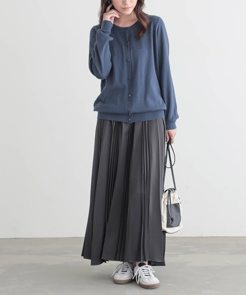 n'OrLABEL（ノアールレーベル）の「『サテンランダムプリーツスカート』（スカート・レディース・カーキ/テラコッタ・FREE）」の19枚目の写真