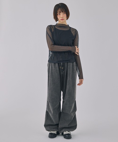 Unblend（アンブレンド）の「【Unblend】ヴィンテージライク ドロスト2タックバルーンパンツ（その他パンツ・レディース・ブラウン/ブラック/ピンク・FREE）」の8枚目の写真