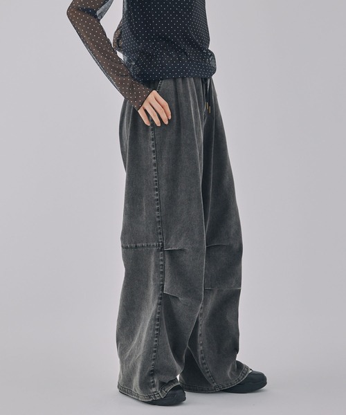 Unblend（アンブレンド）の「【Unblend】ヴィンテージライク ドロスト2タックバルーンパンツ（その他パンツ・レディース・ブラウン/ブラック/ピンク・FREE）」の11枚目の写真