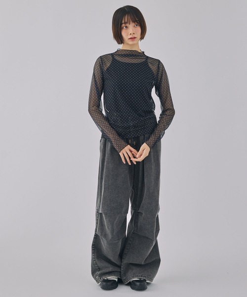 Unblend（アンブレンド）の「【Unblend】ヴィンテージライク ドロスト2タックバルーンパンツ（その他パンツ・レディース・ブラウン/ブラック/ピンク・FREE）」の13枚目の写真