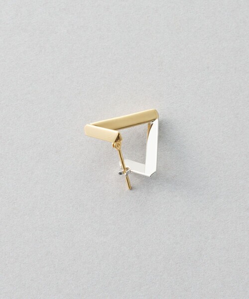 サークルピアス] トライアングル コンビカラー（ピアス（両耳用