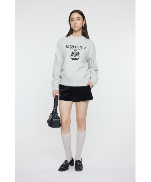MOUSSY(マウジー)の「【ZOZO・一部店舗限定】GLITTER MOUSSY KNIT TOP / グリッターマウジーニット(ニット/セーター・レディース・ライトグレー系/ブラック/オフホワイト/グレー×ホワイト・FREE)」の5枚目の写真