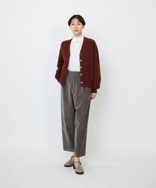 LOISIR（ロワズィール）の「グランジリネンフリルディテールブラウス（シャツ/ブラウス・レディース・ブラウン/ホワイト・FREE）」の10枚目の写真