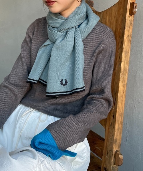 FRED PERRY/フレッドペリー] ツインティップ メリノウールスカーフ