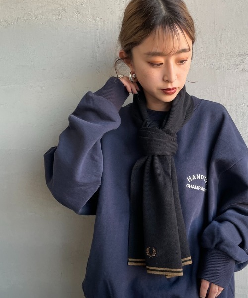 FRED PERRY/フレッドペリー] ツインティップ メリノウールスカーフ