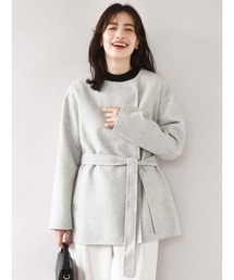 OFUON le MK（オフオンルエムケー）の「【2025AW】スムースリバー ノーカラーミドル丈コート（ノーカラーコート）」