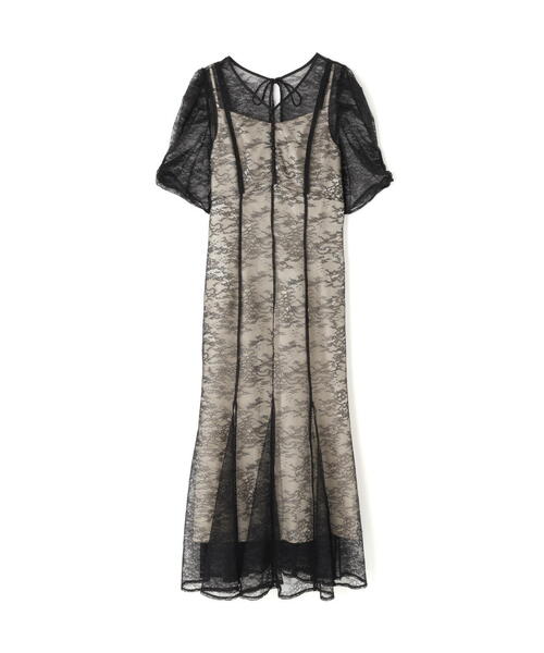 JILL by JILL STUART（ジルバイジルスチュアート）の「◇ラメコードレースバイカラードレス（ワンピース・レディース・ブラック/ピンク・SMALL/MEDIUM）」の9枚目の写真