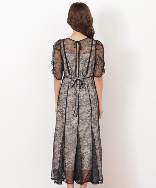 セール】◇ラメコードレースバイカラードレス（ワンピース）｜JILL by
