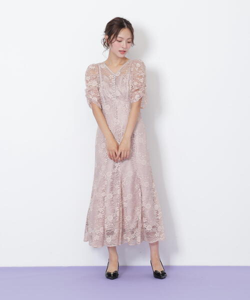 セール】◇ラメコードレースバイカラードレス（ワンピース）｜JILL by