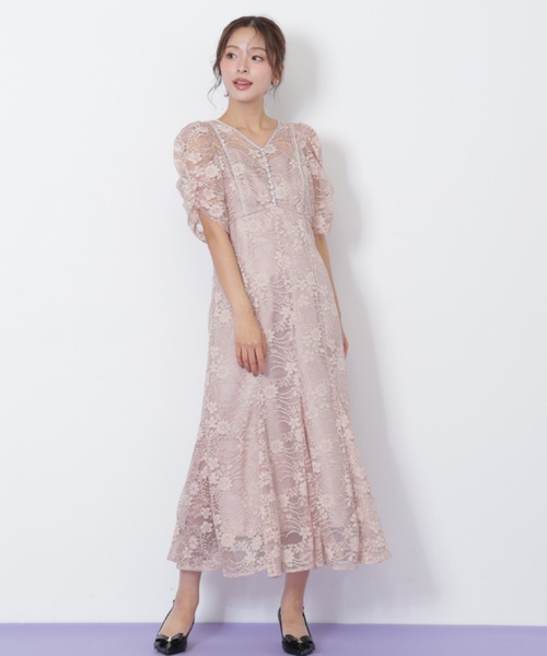 ◇ラメコードレースバイカラードレス（ワンピース）｜JILL by JILL