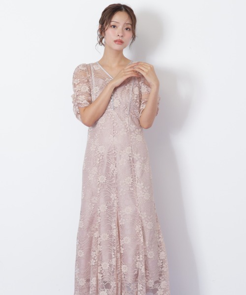 セール】◇ラメコードレースバイカラードレス（ワンピース）｜JILL by