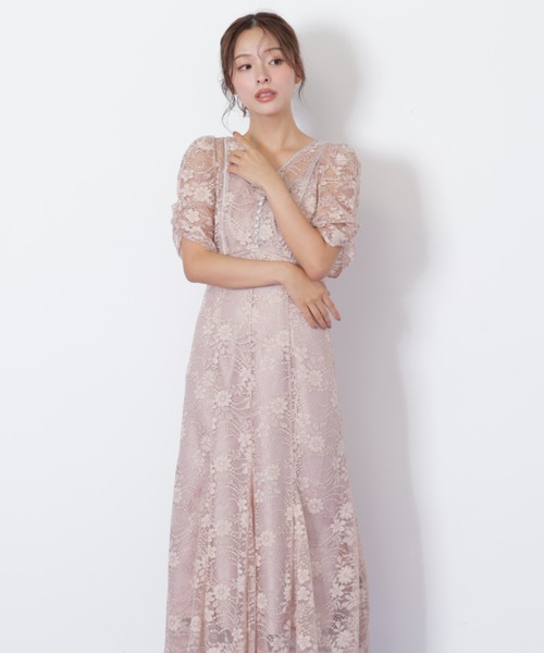 ◇ラメコードレースバイカラードレス（ワンピース）｜JILL by JILL