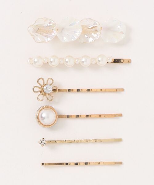 apres jour(アプレジュール)の「【apres jour×ARIAZ】アソート6SETパールヘアピン(ヘアピン・レディース・ゴールド/ホワイト/その他・FREE)」の2枚目の写真