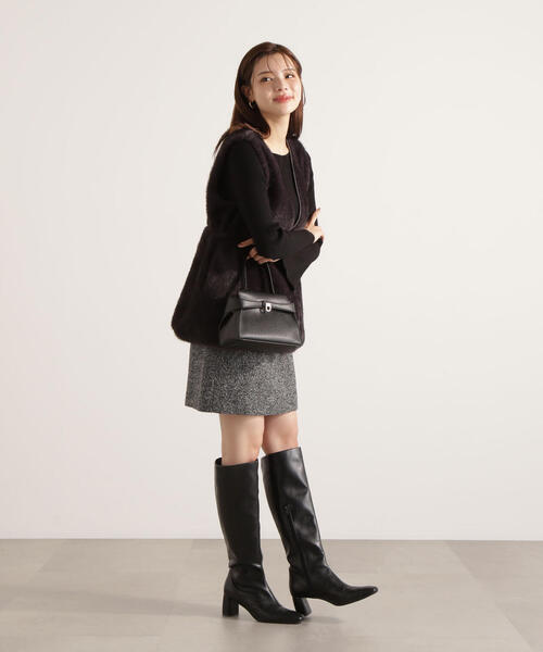 PROPORTION BODY DRESSING（プロポーションボディドレッシング）の「ツイードミニスカート / 1215220009（スカート・レディース・ブラック/ブラウン・MEDIUM/SMALL）」の4枚目の写真