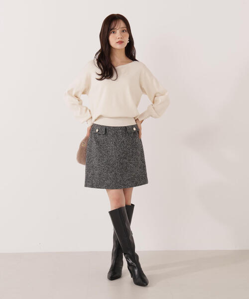 PROPORTION BODY DRESSING（プロポーションボディドレッシング）の「ツイードミニスカート / 1215220009（スカート・レディース・ブラック/ブラウン・MEDIUM/SMALL）」の9枚目の写真