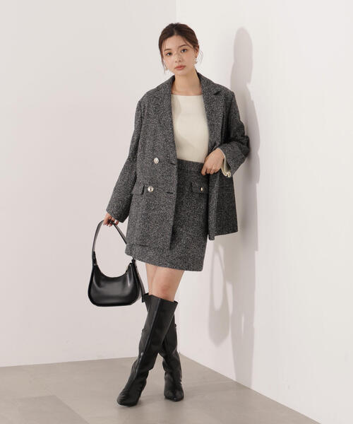 PROPORTION BODY DRESSING（プロポーションボディドレッシング）の「ツイードミニスカート / 1215220009（スカート・レディース・ブラック/ブラウン・MEDIUM/SMALL）」の11枚目の写真