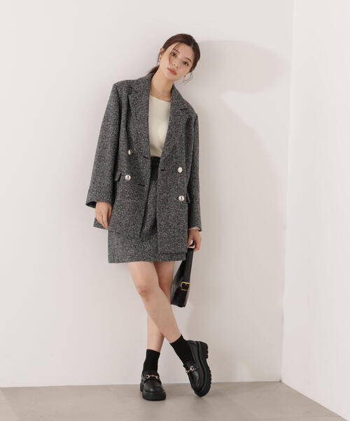 青島心さん着用】ツイードミニスカート / 1215220009（スカート