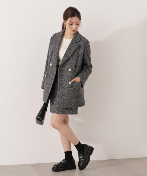 PROPORTION BODY DRESSING（プロポーションボディドレッシング）の「ツイードミニスカート / 1215220009（スカート・レディース・ブラック/ブラウン・MEDIUM/SMALL）」の17枚目の写真